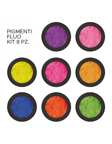 KIT POLVERE PIGMENT FLUO COLORI ASSORTITI